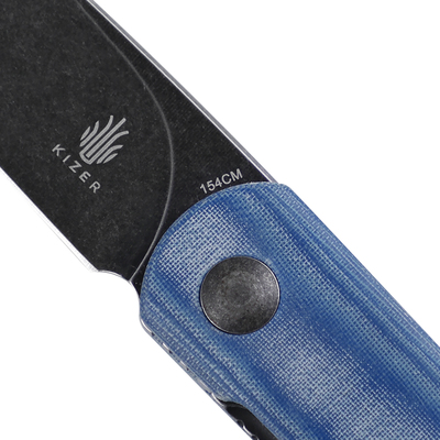 Kizer Feist Black Stonewash Blade, Blue Denim Micarta - V3499C2 - KNIFESTOCK