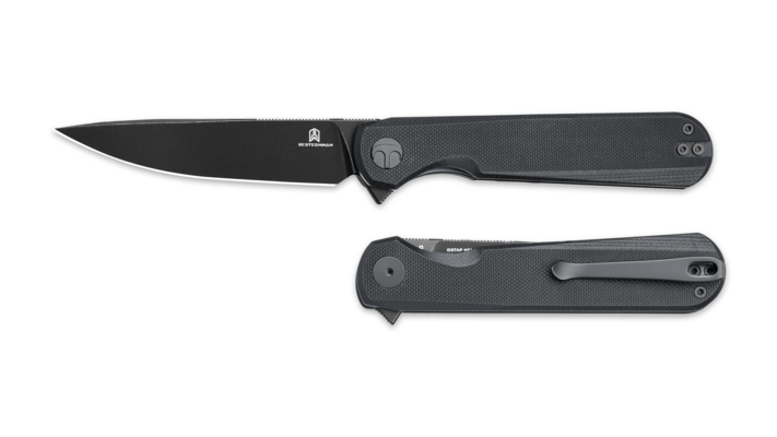 Bestechman FLICK-Black Stonewash-D2-G10-Black BMK13H - KNIFESTOCK