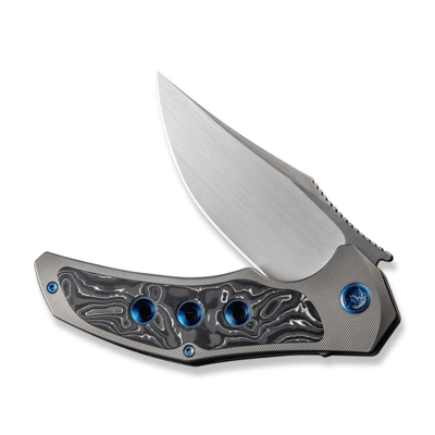 We Knife Magnetron Gray Titanium Handle With Aluminum Foil Carbon Fiber Inlay WE18058-1 - KNIFESTOCK