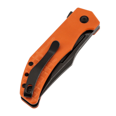 Tenable Knives Orion Blackwash 14C28N, Orange G10+ Frag Mönster - KNIFESTOCK
