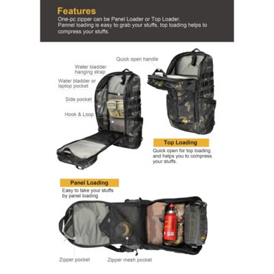 Magforce IMBS 20&quot; Pioneer Backpack - 500D W/P Black #A7102B02 - KNIFESTOCK