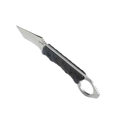 KUBEY WOLF E-CQC Fixed Blade Knife Black G10 Handle w/Kydex Sheath KU320A - KNIFESTOCK