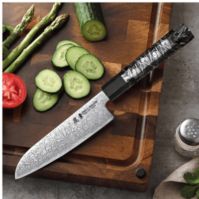 Dellinger Ko-Santoku Knife 140 mm Dellinger Carbon Fiber Octagon® - KNIFESTOCK