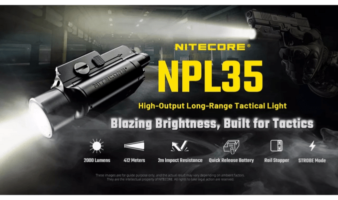 Nitecore Weapor Flashlight NPL35 - KNIFESTOCK