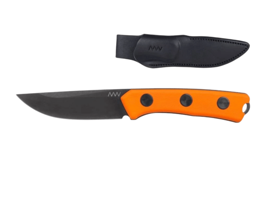 ANV Knives P200 N690, Cerakote black, Plain edge, kydex sheath - KNIFESTOCK