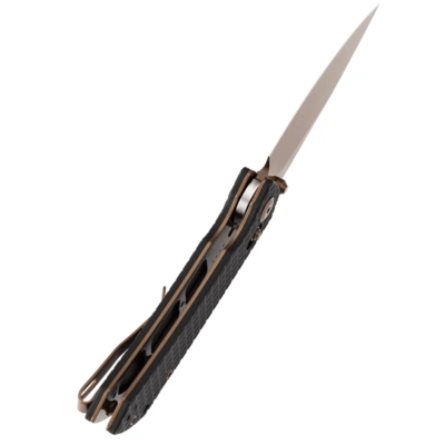 Tenable Knives Fenrir Rose Gold Coated Nitro V, Černá G10 s Frag Pattern T1034 - KNIFESTOCK