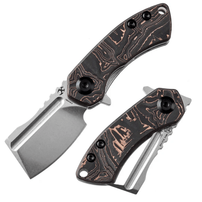 Kansept Mini Korvid Stonewashed CPM-S35VN Copper Carbon Fiber K3030B1 - KNIFESTOCK