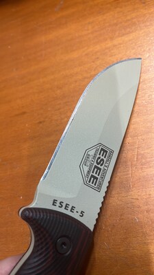 ESEE Desert tan blade, blood/black G-10 3D handle, black kydex sheath 5PDT-004 - KNIFESTOCK