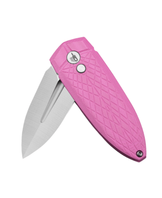 Bestech QUQU 14C28N Satin G10 Pink Button Lock BG57A-2 - KNIFESTOCK