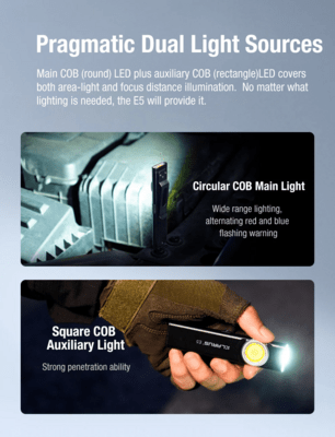 KLARUS Magnetische Taschenlampe, EDC Werkzeuglicht E5 - KNIFESTOCK