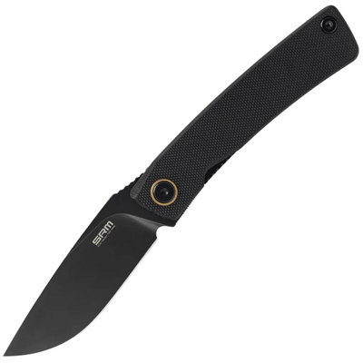 SRM Air 14C28N Black G10 Linerlock 105M-GB - KNIFESTOCK