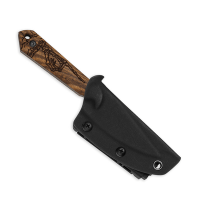 Kizer Mini Harpoon, KNFS Exclusive, Limited Edition 300pcs, Mkuruti Wood, Stonewashed Nitro-V - KNIFESTOCK