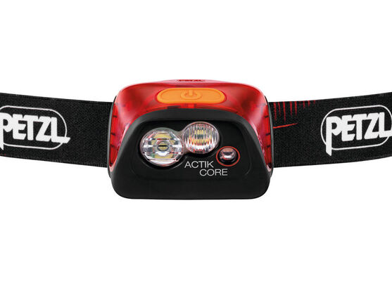 E099GA01 Petzl ACTIK CORE LAMPADA FRONTALE ROSSA - KNIFESTOCK
