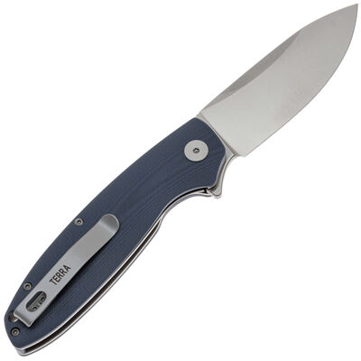 Petrified Fish PFB01 Terra Satin D2 Kék G10 PFB01BS - KNIFESTOCK