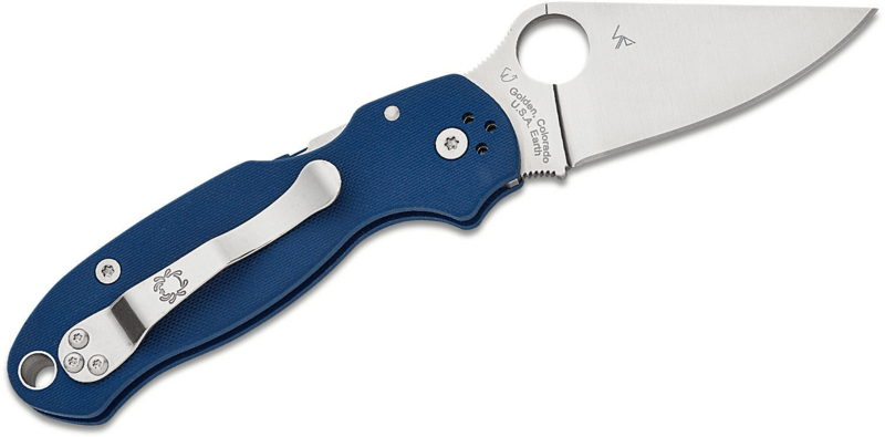 Spyderco Para 3 Cobalt Blue G-10 CPM SPY27 Reveal 14 C223GPCBL - KNIFESTOCK