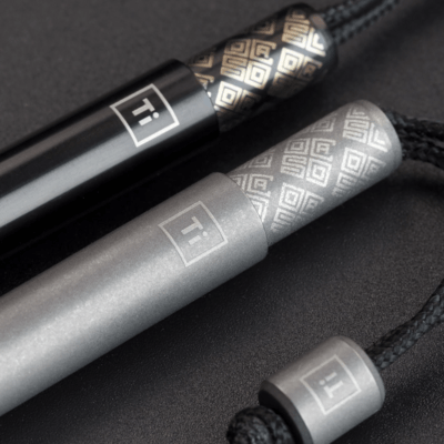 Ocaso BigiDesign Titanium Mini Pen - Stonewash 81TST - KNIFESTOCK