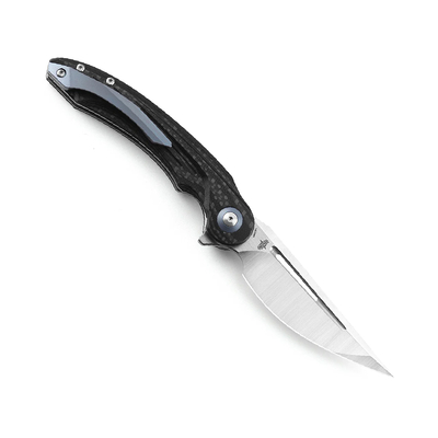 BESTECH IRIDA 14C28N, Satin+Flat Satin, Interlayer with Carbon Fiber and G10 BG25D - KNIFESTOCK