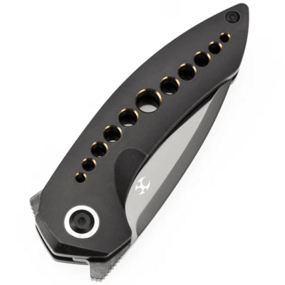 Kansept ODD 21 Mirror DLC CPM20CV,Blackwash Ti with Bronze Anodized Holes K1077A6 - KNIFESTOCK