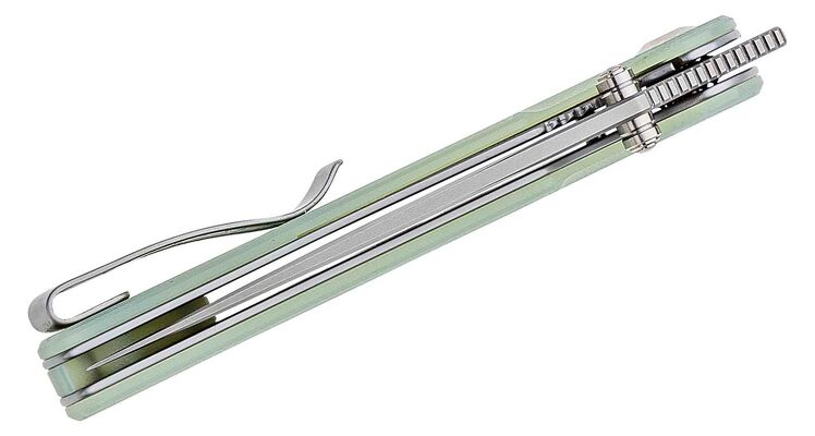 CIVIVI Imperium Front Flipper Mes - Natuurlijke (Jadegroene) G10 C2107A - KNIFESTOCK