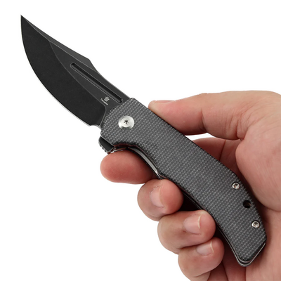 Tenable Knives Orion Blackwash 14C28N, Svart Micarta - KNIFESTOCK
