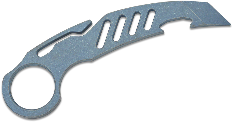 Petrified Fish PFT01 Karatool Blue Stonewashed 6AL4V Titan PFT01B - KNIFESTOCK