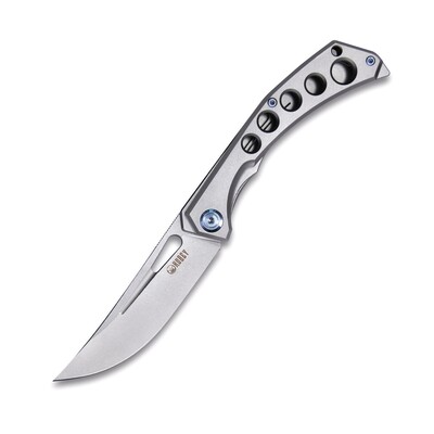 KUBEY Ishtar Couteau Pliant à Verrouillage Frame Gris Manche en Titane KU170C - KNIFESTOCK