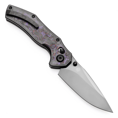 Kansept Apollo Mirror DLC CPM S35VN Blackwash Titanium, Purple Fatcarbon Crossbar lock K2107V4 - KNIFESTOCK