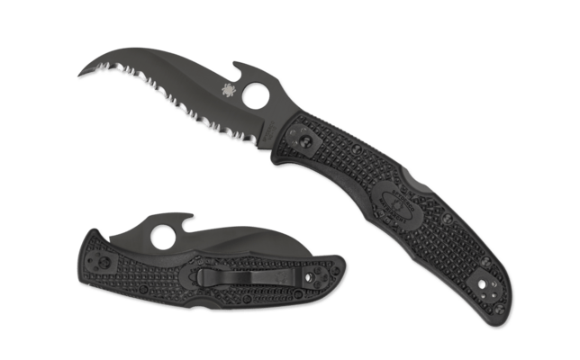 Spyderco C12SBBK2W Matriarch 2 Lightweight Black Emerson Opener/Black Blade - KNIFESTOCK