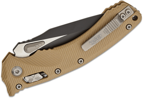 Microtech AMPHIBIAN RAM-LOK MUSTA STD G-10 TAN 137RL-1FLGTTA - KNIFESTOCK