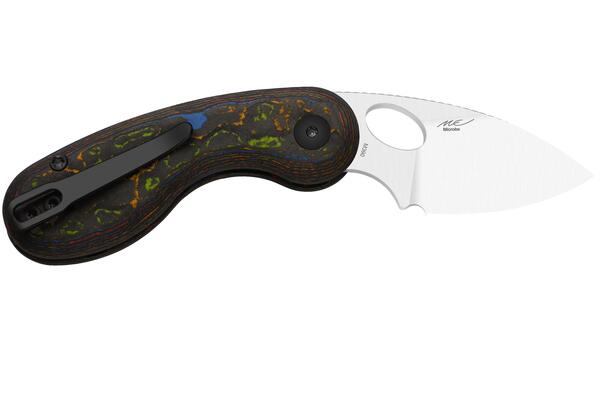 Kizer Microbe M390, Satin, Camo Carbon 80's Ki2742A1 - KNIFESTOCK