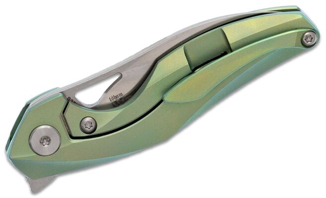 BESTECH THE RETICULAN CPM-S35VN, Stonewash+Satin, Titanium, Green BT1810C - KNIFESTOCK