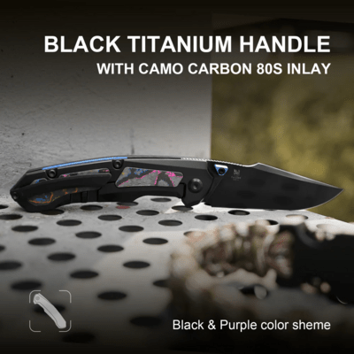 Kizer Frame Lock Feweed Vu Hu?nh Nam Anh S45VN Titanium(Camo Carbon 80s) Ki3694A3 - KNIFESTOCK