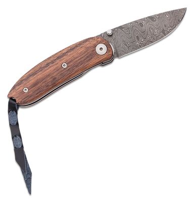 Lionsteel Mini Damascus Heinsgringla Santos wood handle, wood box 8210D ST - KNIFESTOCK