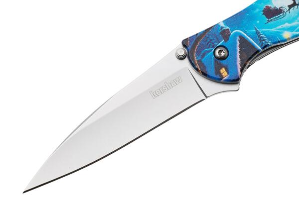 Kershaw LEEK 14C28N Stone washed with Aluminum Handle - Xmas K-1660C25 - KNIFESTOCK