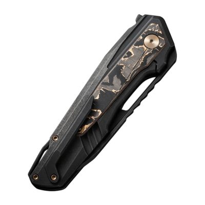 We Knife FalcariaBlack Titanium Handle With Copper Foil Carbon Fiber InlayBlack - KNIFESTOCK