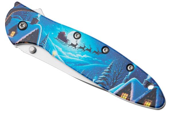 Kershaw LEEK 14C28N Stone washed with Aluminum Handle - Xmas K-1660C25 - KNIFESTOCK