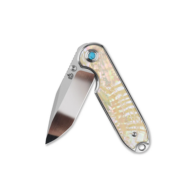 QSP Knife Nebula 14C28N, mirror polish,  Mother of  Pearl, Linerlock QS168-A - KNIFESTOCK
