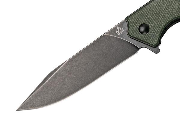 QSP Knife Mamba V2, Black Stonewash D2 Blade, Green Micarta Handle QS111-I2 - KNIFESTOCK