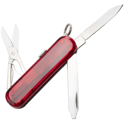 Victorinox SIGNATURE LITE, piros áttetsző, fehér LED 0.6226.T - KNIFESTOCK