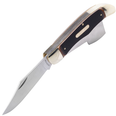 Schrade Old Timer Folder cu lamă Clip Point, topor și pânze de ferăstrău cu teacă din poliester. Oțe - KNIFESTOCK