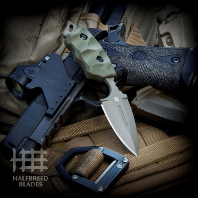 Halfbreed Blades Compact Clearance Knife - Fixed Blade CCK-05 ODG - K110 - KNIFESTOCK