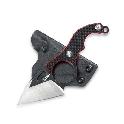 KUBEY Hippocam EDC nůž s pevnou čepelí Černá rukojeť G10 KU166A - KNIFESTOCK
