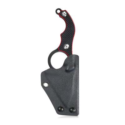 KUBEY Hippocam EDC nůž s pevnou čepelí Černá rukojeť G10 KU166A - KNIFESTOCK