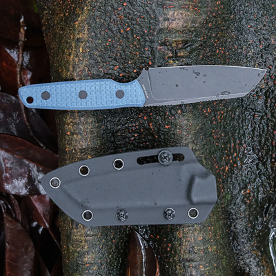 Vosteed Mink (3,99&#039;&#039;) Nitro-V Fekete Stonewash Kék Micarta D0104 - KNIFESTOCK