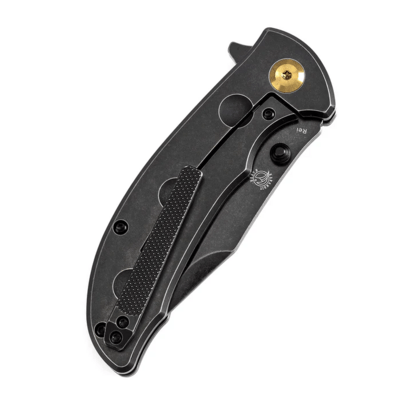 KANSEPT Rei Black Stonewashed CPM-20CV Black Stonewashed Titanium Handles K1061A1 - KNIFESTOCK