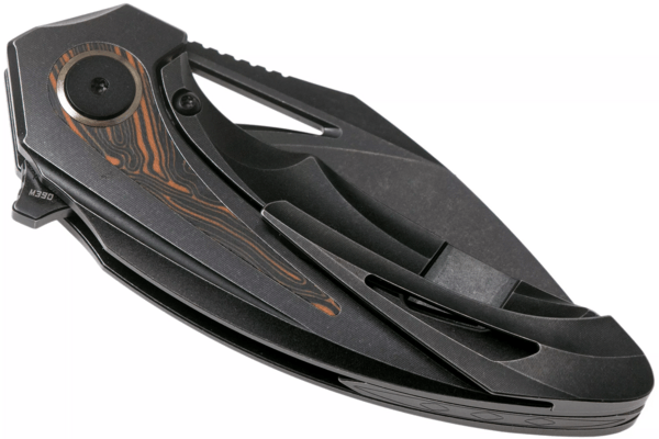 Bestech NUKE M390, Black Stonewash, Titanium+Black orange G10, Black BT2107E - KNIFESTOCK