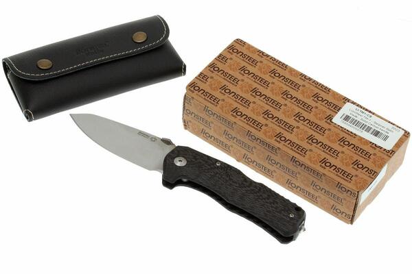 Lionsteel Solid LockBack Carbon Fiber handle Sleipner SATIN, IKBS TM1 CS - KNIFESTOCK