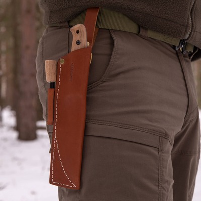 BPS Knives Brown Sheath SH07 with Fire Steel BPS-Brown-Sheath-SH07 - KNIFESTOCK