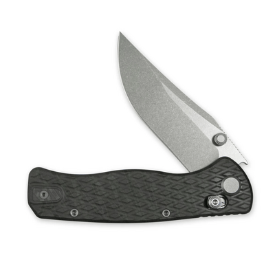 GEO Knife Sharp Shadow SW M390 Blade Tiger Stripe Pattern Flamed Ti - KNIFESTOCK