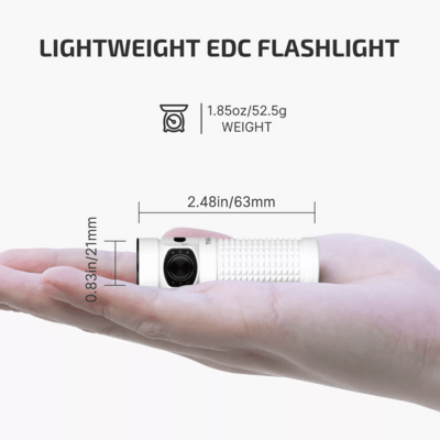 Olight Baton 4 Premium Edition Flashlight with Wireless Charging Case (White, 1300 Lumens) - KNIFESTOCK